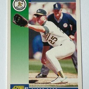 Mark McGwire, First Base - Oakland Athletics. 1992 Score No. 20.